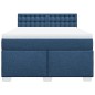 vidaXL Boxspringbett mit Matratze Blau 140x200 cm Stoff vidaXL Boxspringbett mit Matratze Blau 140x200 cm Stoff