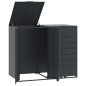 vidaXL Mülltonnenbox für 2 Tonnen Anthrazit 138x79x117 cm Stahl vidaXL Mülltonnenbox für 2 Tonnen Anthrazit 138x79x117 cm Stahl