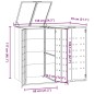 vidaXL Mülltonnenbox für 2 Tonnen Anthrazit 138x79x117 cm Stahl vidaXL Mülltonnenbox für 2 Tonnen Anthrazit 138x79x117 cm Stahl