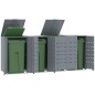 vidaXL Mülltonnenbox für 4 Tonnen Grau 276x79x117 cm Stahl vidaXL Mülltonnenbox für 4 Tonnen Grau 276x79x117 cm Stahl