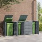 vidaXL Mülltonnenbox für 4 Tonnen Grau 276x79x117 cm Stahl vidaXL Mülltonnenbox für 4 Tonnen Grau 276x79x117 cm Stahl
