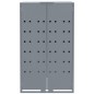 vidaXL Mülltonnenbox für 4 Tonnen Grau 276x79x117 cm Stahl vidaXL Mülltonnenbox für 4 Tonnen Grau 276x79x117 cm Stahl