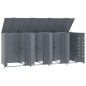 vidaXL Mülltonnenbox für 4 Tonnen Grau 276x79x117 cm Stahl vidaXL Mülltonnenbox für 4 Tonnen Grau 276x79x117 cm Stahl