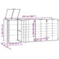 vidaXL Mülltonnenbox für 4 Tonnen Grau 276x79x117 cm Stahl vidaXL Mülltonnenbox für 4 Tonnen Grau 276x79x117 cm Stahl