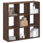 vidaXL Bücherregal Braun Eichen-Optik 102x32x102 cm Holzwerkstoff vidaXL Bücherregal Braun Eichen-Optik 102x32x102 cm Holzwerkstoff