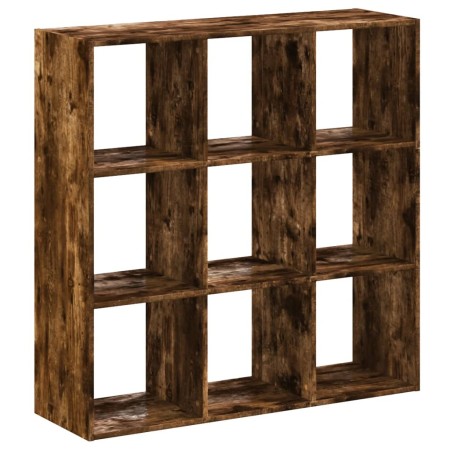 vidaXL Bücherregal Räuchereiche 102x32x102 cm Holzwerkstoff