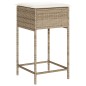 vidaXL Garten-Barhocker mit Kissen 2 Stk. Beige Poly Rattan vidaXL Garten-Barhocker mit Kissen 2 Stk. Beige Poly Rattan