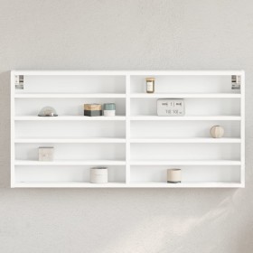 vidaXL Vitrinenschrank Weiß 100x8,5x50 cm Holzwerkstoff