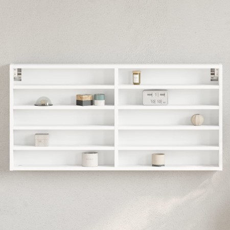 vidaXL Vitrinenschrank Weiß 100x8,5x50 cm Holzwerkstoff
