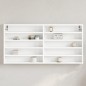 vidaXL Vitrinenschrank Weiß 100x8,5x50 cm Holzwerkstoff vidaXL Vitrinenschrank Weiß 100x8,5x50 cm Holzwerkstoff