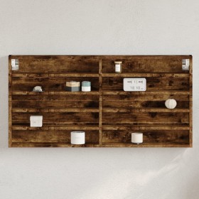 vidaXL Vitrinenschrank Räuchereiche 100x8,5x50 cm Holzwerkstoff