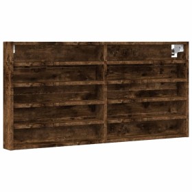 vidaXL Vitrinenschrank Räuchereiche 100x8,5x50 cm Holzwerkstoff