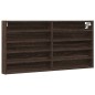 vidaXL Vitrinenschrank Braun Eichen-Optik 100x8,5x50 cm Holzwerkstoff vidaXL Vitrinenschrank Braun Eichen-Optik 100x8,5x50 cm Holzwerkstoff