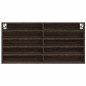 vidaXL Vitrinenschrank Braun Eichen-Optik 100x8,5x50 cm Holzwerkstoff vidaXL Vitrinenschrank Braun Eichen-Optik 100x8,5x50 cm Holzwerkstoff