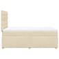 vidaXL Boxspringbett mit Matratze Creme 120x200 cm Stoff vidaXL Boxspringbett mit Matratze Creme 120x200 cm Stoff