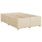 vidaXL Boxspringbett mit Matratze Creme 120x200 cm Stoff vidaXL Boxspringbett mit Matratze Creme 120x200 cm Stoff