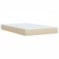 vidaXL Boxspringbett mit Matratze Creme 120x200 cm Stoff vidaXL Boxspringbett mit Matratze Creme 120x200 cm Stoff