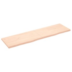 Tischplatte 180x50x4 cm Massivholz Eiche Unbehandelt
