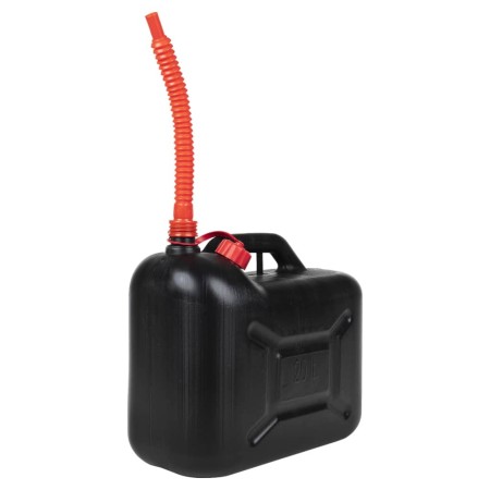 vidaXL Benzinkanister mit Flexiblem Ausgießer 3 Stk. Schwarz 20 L