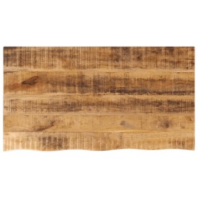 vidaXL Tischplatte 100x60x2,5 cm Baumkante Massivholz Raues Mangoholz