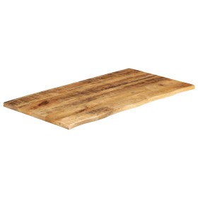vidaXL Tischplatte 100x60x2,5 cm Baumkante Massivholz Raues Mangoholz