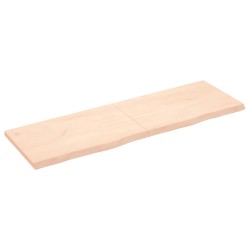 Tischplatte 160x50x4 cm Massivholz Eiche Unbehandelt