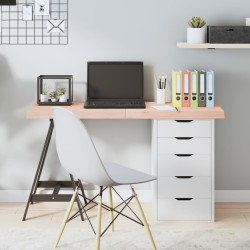 Tischplatte 120x40x6 cm Massivholz Eiche Unbehandelt