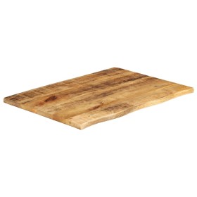 vidaXL Tischplatte 70x60x3,8 cm Baumkante Massivholz Raues Mangoholz