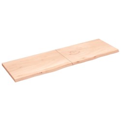 Tischplatte 200x60x4 cm Massivholz Eiche Unbehandelt