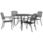 vidaXL Gartenstuhl-Set 5-tlg. Stapelbar Pulverbeschichteter Stahl vidaXL Gartenstuhl-Set 5-tlg. Stapelbar Pulverbeschichteter Stahl