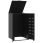vidaXL Mülltonnenbox für 1 Tonne Schwarz 69x79x117 cm Stahl vidaXL Mülltonnenbox für 1 Tonne Schwarz 69x79x117 cm Stahl