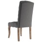 vidaXL Esszimmerstühle 4 Stk. Grau Leinen-Optik Stoff vidaXL Esszimmerstühle 4 Stk. Grau Leinen-Optik Stoff