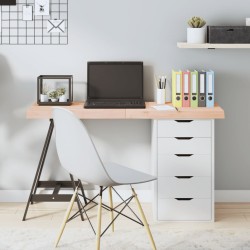 Tischplatte 120x50x6 cm Massivholz Eiche Unbehandelt