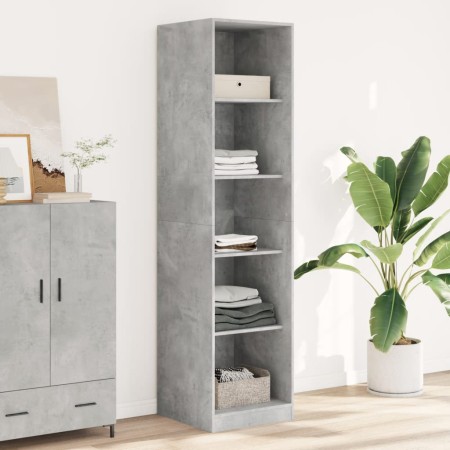 vidaXL Kleiderschrank Betongrau 50x50x200 cm Holzwerkstoff