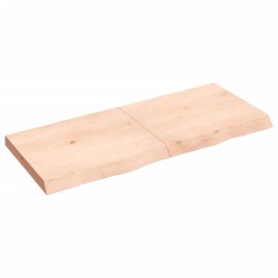 Tischplatte 120x50x6 cm Massivholz Eiche Unbehandelt