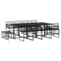 vidaXL 13-tlg. Garten-Essgruppe Schwarz Poly Rattan vidaXL 13-tlg. Garten-Essgruppe Schwarz Poly Rattan