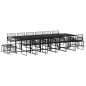 vidaXL 17-tlg. Garten-Essgruppe Schwarz Poly Rattan vidaXL 17-tlg. Garten-Essgruppe Schwarz Poly Rattan