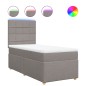 vidaXL Boxspringbett mit Matratze Taupe 100x200 cm Stoff vidaXL Boxspringbett mit Matratze Taupe 100x200 cm Stoff