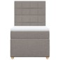 vidaXL Boxspringbett mit Matratze Taupe 100x200 cm Stoff vidaXL Boxspringbett mit Matratze Taupe 100x200 cm Stoff