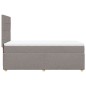 vidaXL Boxspringbett mit Matratze Taupe 100x200 cm Stoff vidaXL Boxspringbett mit Matratze Taupe 100x200 cm Stoff