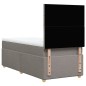 vidaXL Boxspringbett mit Matratze Taupe 100x200 cm Stoff vidaXL Boxspringbett mit Matratze Taupe 100x200 cm Stoff
