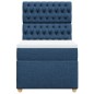 vidaXL Boxspringbett mit Matratze Blau 100x200 cm Stoff vidaXL Boxspringbett mit Matratze Blau 100x200 cm Stoff