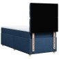 vidaXL Boxspringbett mit Matratze Blau 100x200 cm Stoff vidaXL Boxspringbett mit Matratze Blau 100x200 cm Stoff