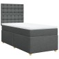vidaXL Boxspringbett mit Matratze Dunkelgrau 100x200 cm Stoff vidaXL Boxspringbett mit Matratze Dunkelgrau 100x200 cm Stoff