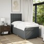 vidaXL Boxspringbett mit Matratze Dunkelgrau 100x200 cm Stoff vidaXL Boxspringbett mit Matratze Dunkelgrau 100x200 cm Stoff