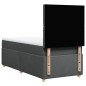 vidaXL Boxspringbett mit Matratze Dunkelgrau 100x200 cm Stoff vidaXL Boxspringbett mit Matratze Dunkelgrau 100x200 cm Stoff