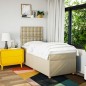 vidaXL Boxspringbett mit Matratze Creme 100x200 cm Stoff vidaXL Boxspringbett mit Matratze Creme 100x200 cm Stoff