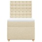 vidaXL Boxspringbett mit Matratze Creme 100x200 cm Stoff vidaXL Boxspringbett mit Matratze Creme 100x200 cm Stoff