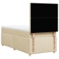 vidaXL Boxspringbett mit Matratze Creme 100x200 cm Stoff vidaXL Boxspringbett mit Matratze Creme 100x200 cm Stoff