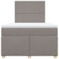 vidaXL Boxspringbett mit Matratze Taupe 120x200 cm Stoff vidaXL Boxspringbett mit Matratze Taupe 120x200 cm Stoff